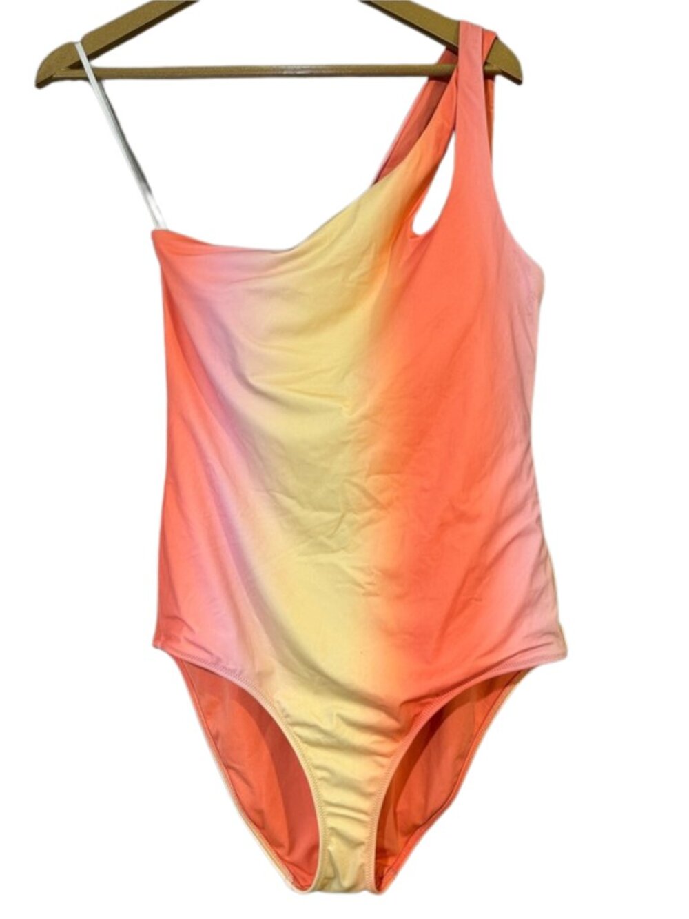 Aerie One Shoulder Ombre One Piece Swimsuit Size Large Real Good